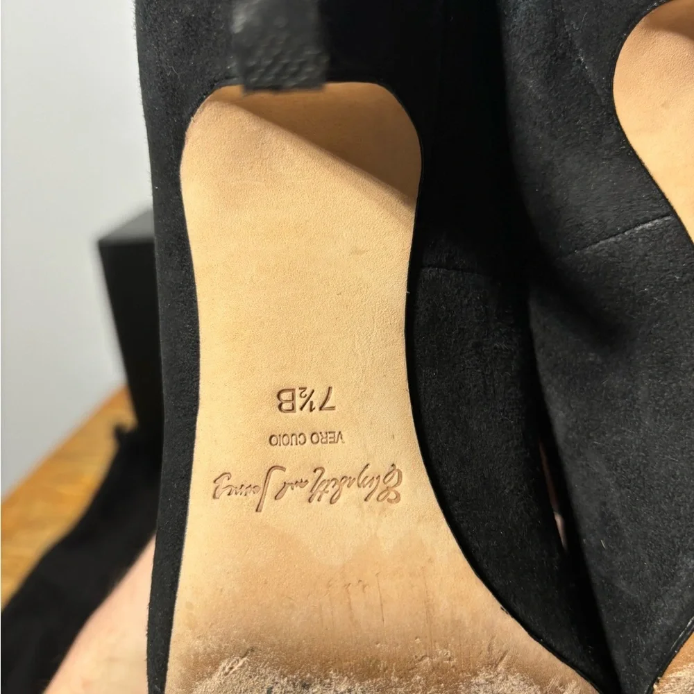Elizabeth & James Clark Black Suede Heels Size 7.5